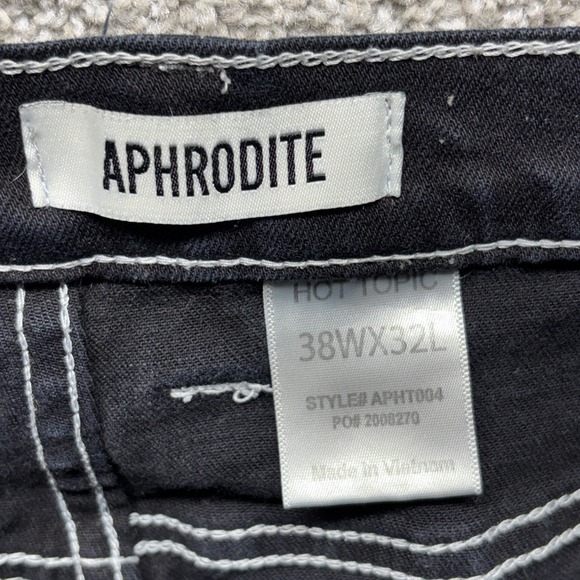 Hot Topic Aphrodite Jeans 90s Y2K Skater Grunge Cargo Wide Leg Pants Mens 38x32 - Picture 10 of 10